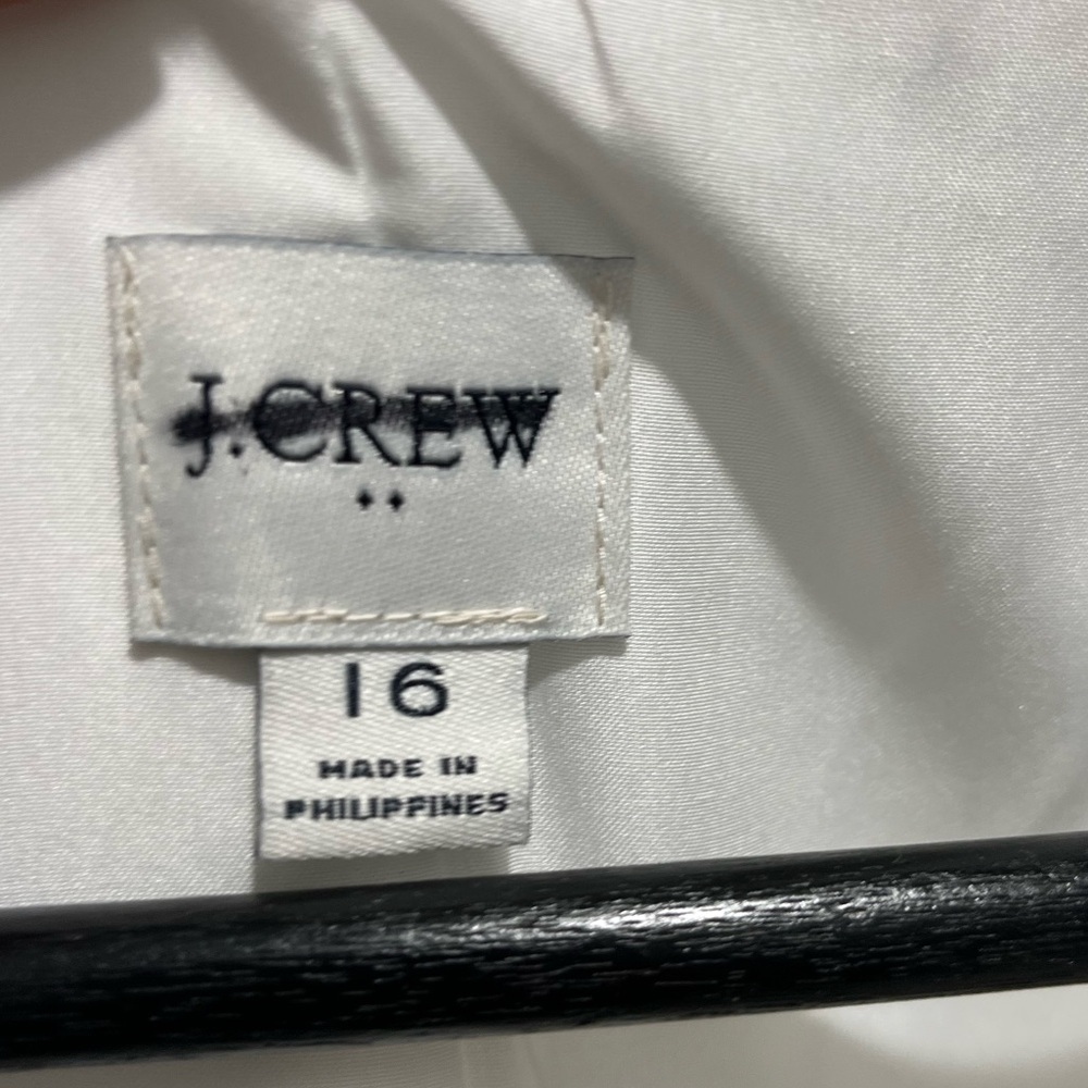 J. Crew Linen cotton Blend One Button Blazer White Size 16 NEW classic $198 - Picture 6 of 12